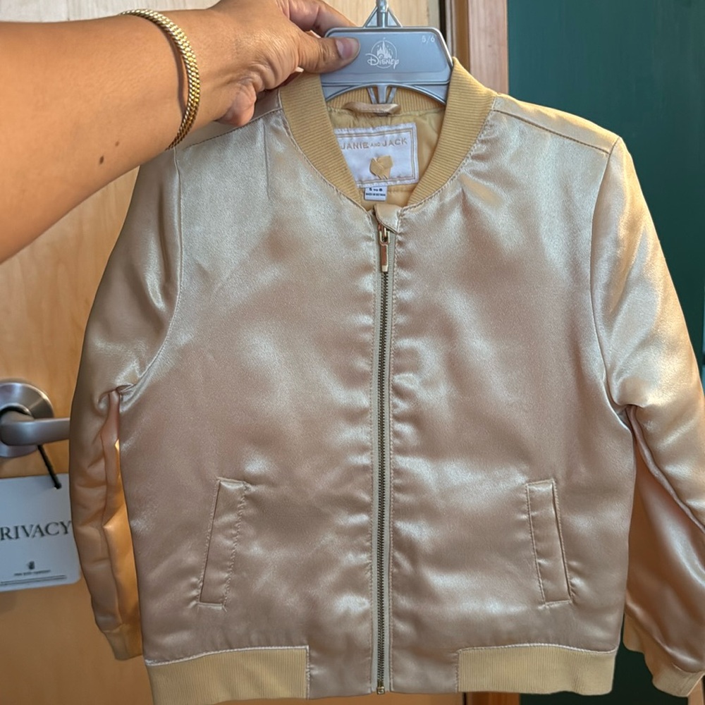 Janie & Jack Gold Satin Jacket size 5-6